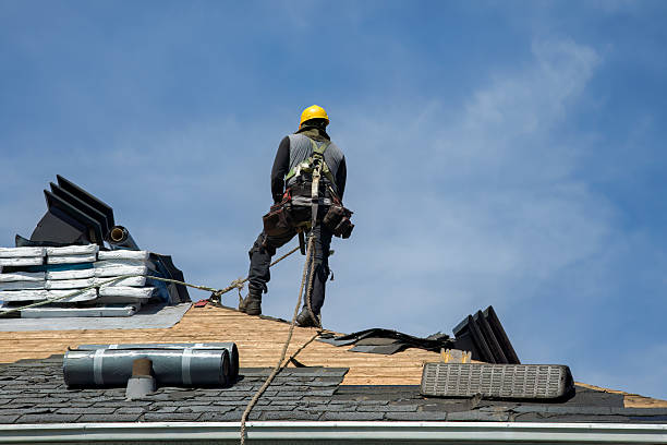 Professional Gutter Installation technician working in Rocklin, CA